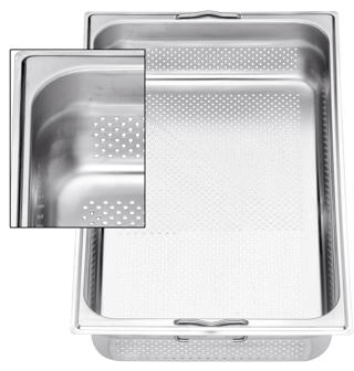 Kantin Perforerad med Handtag Rostfri GN 2/3x100mm