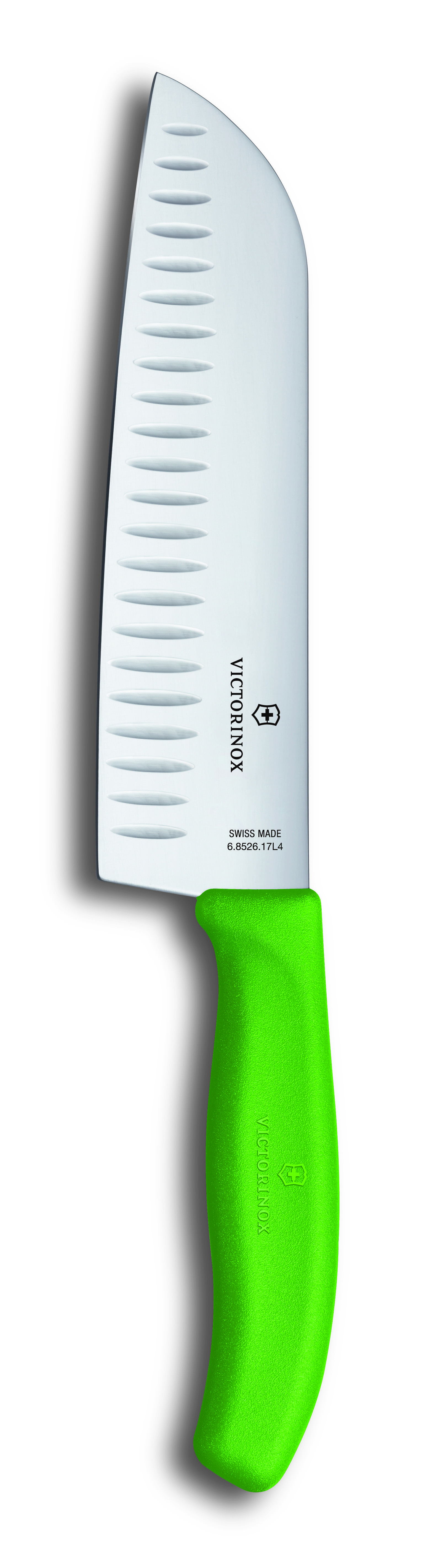 Santokukniv kulterslipad grön 17cm