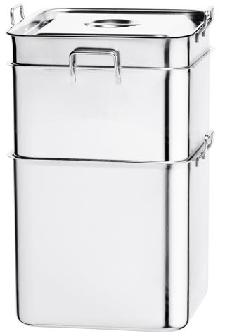 Kantin A2 rostfri 240x240mm h160mm 9L