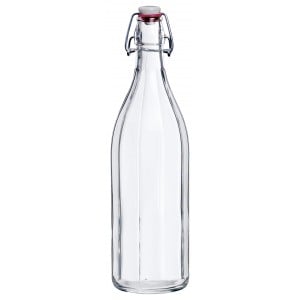 Glasflaska Kantig utan Kork h31cm 1L