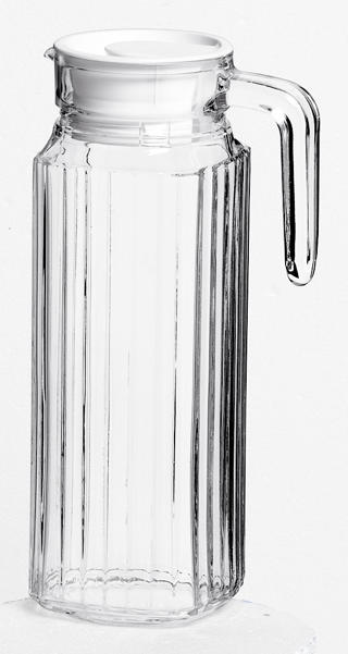 Tillbringare Glas med Plastlock 1,1L