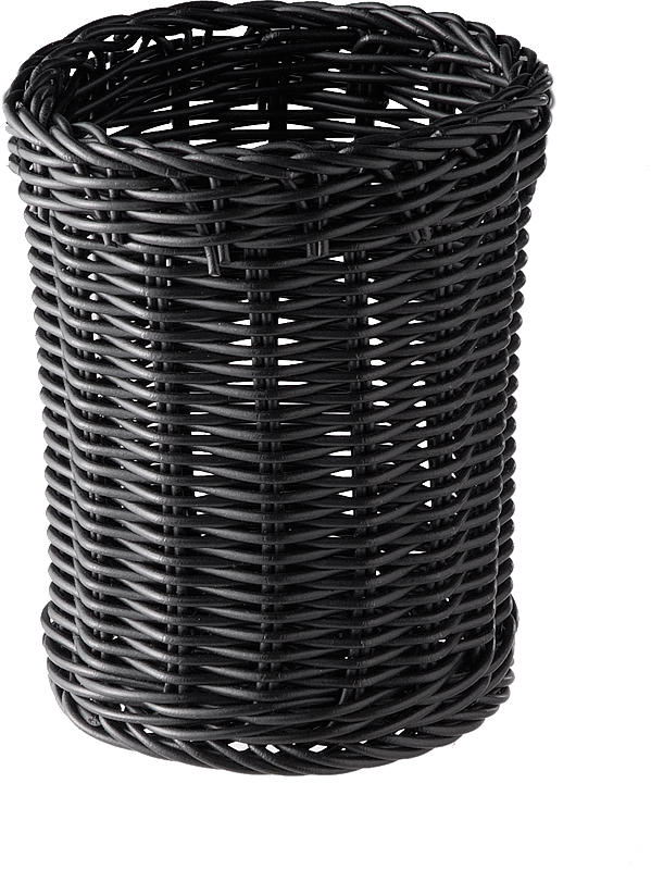 Bestickkorg plast svart Ø12cm h15