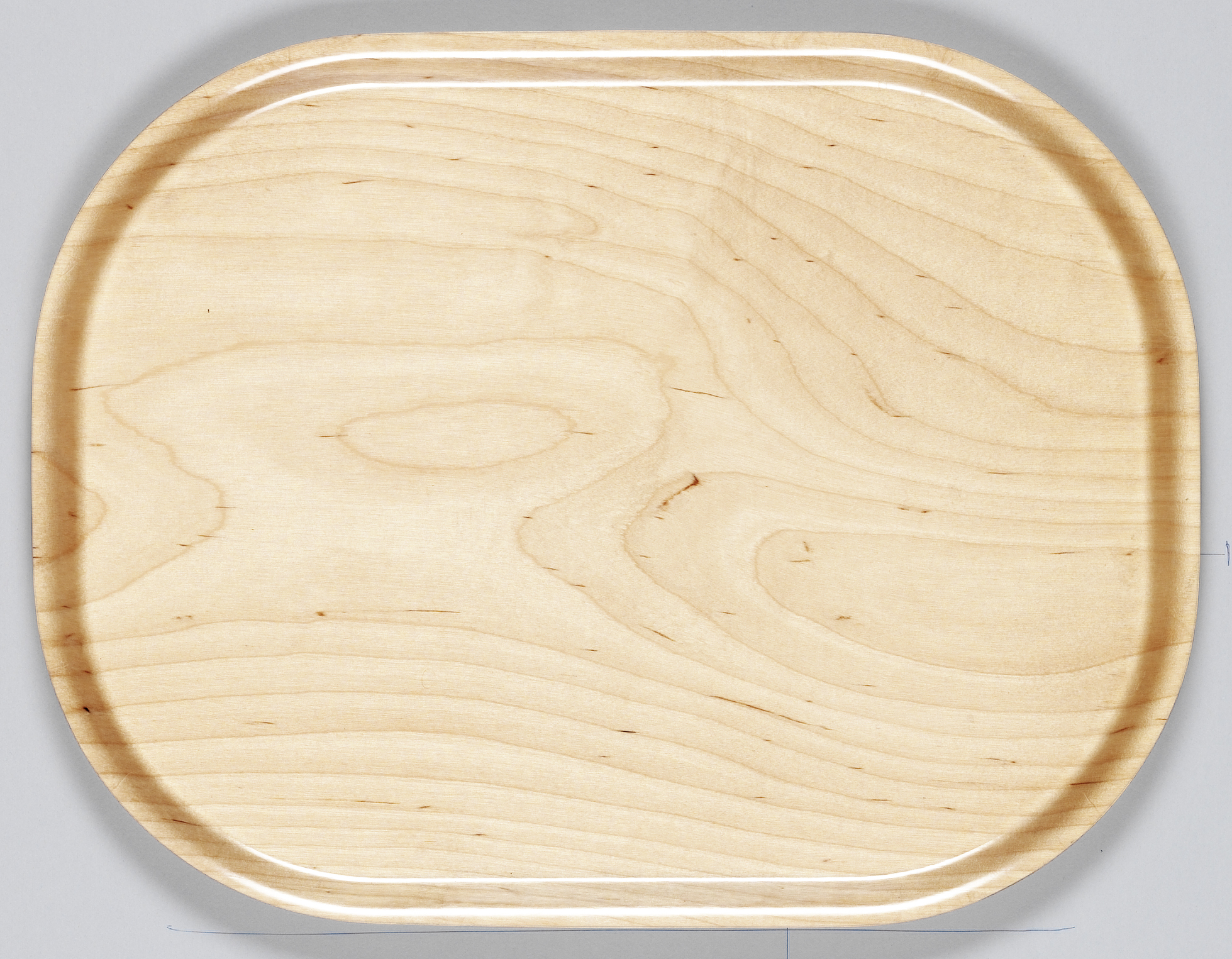 Bricka björk rundade hörn 43x33cm