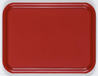 Bricka plast mörkröd 43x33
