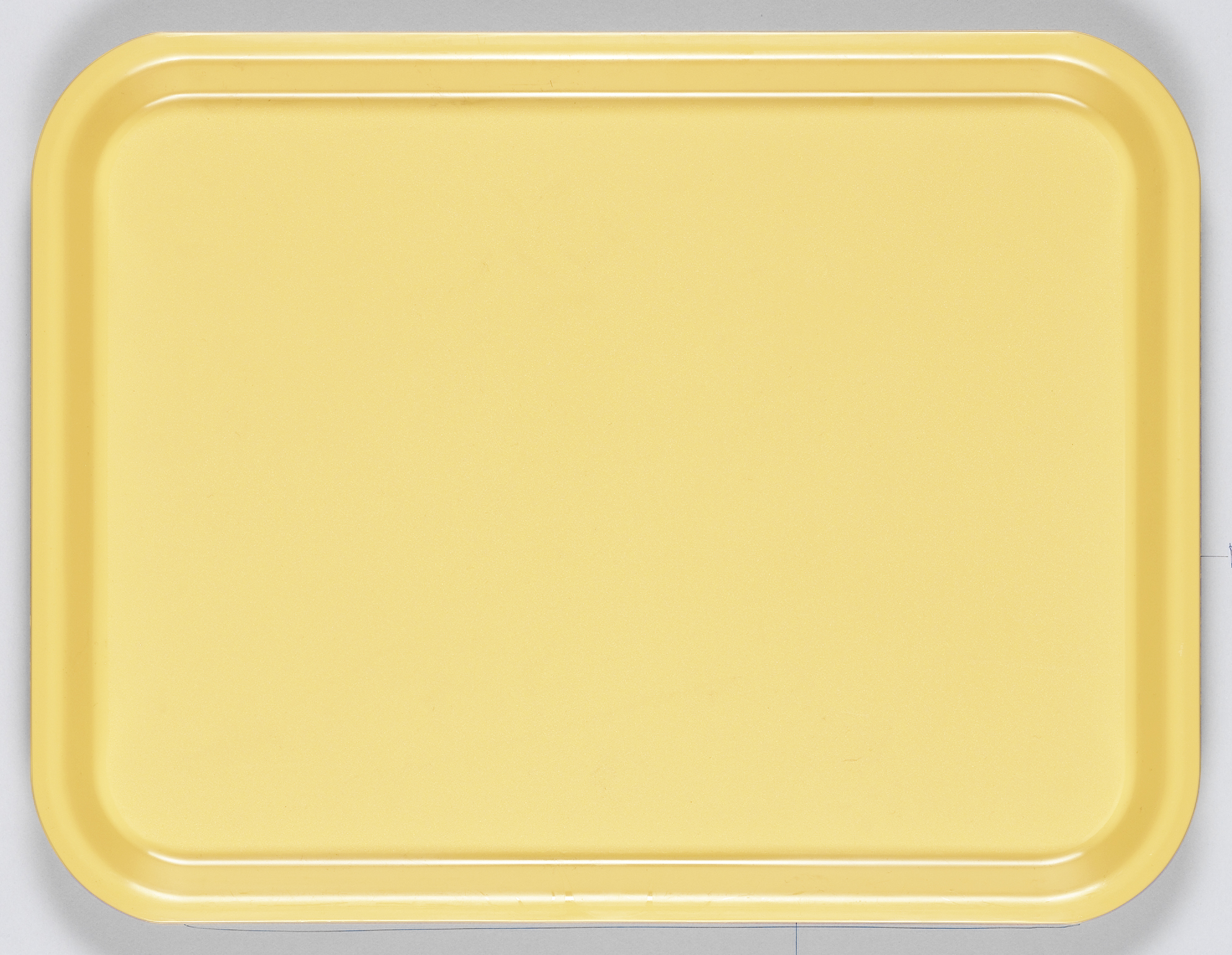 Bricka plast gul 43x33cm