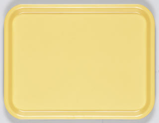 Bricka plast gul 43x33cm