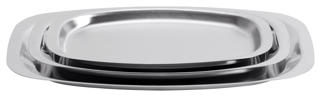 Fat oval öppen kant rostfri 32,5x21 cm