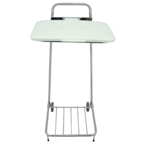 Säckhållare krom m lock för 125L säck 45x53x105cm