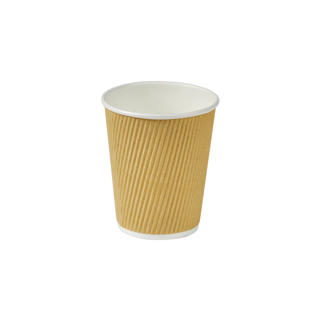 Kaffebägare Ripplewall Papper+PE Brun 23,4cl