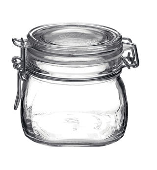 Glasburk med Lock Ø8cm h8cm 50cl