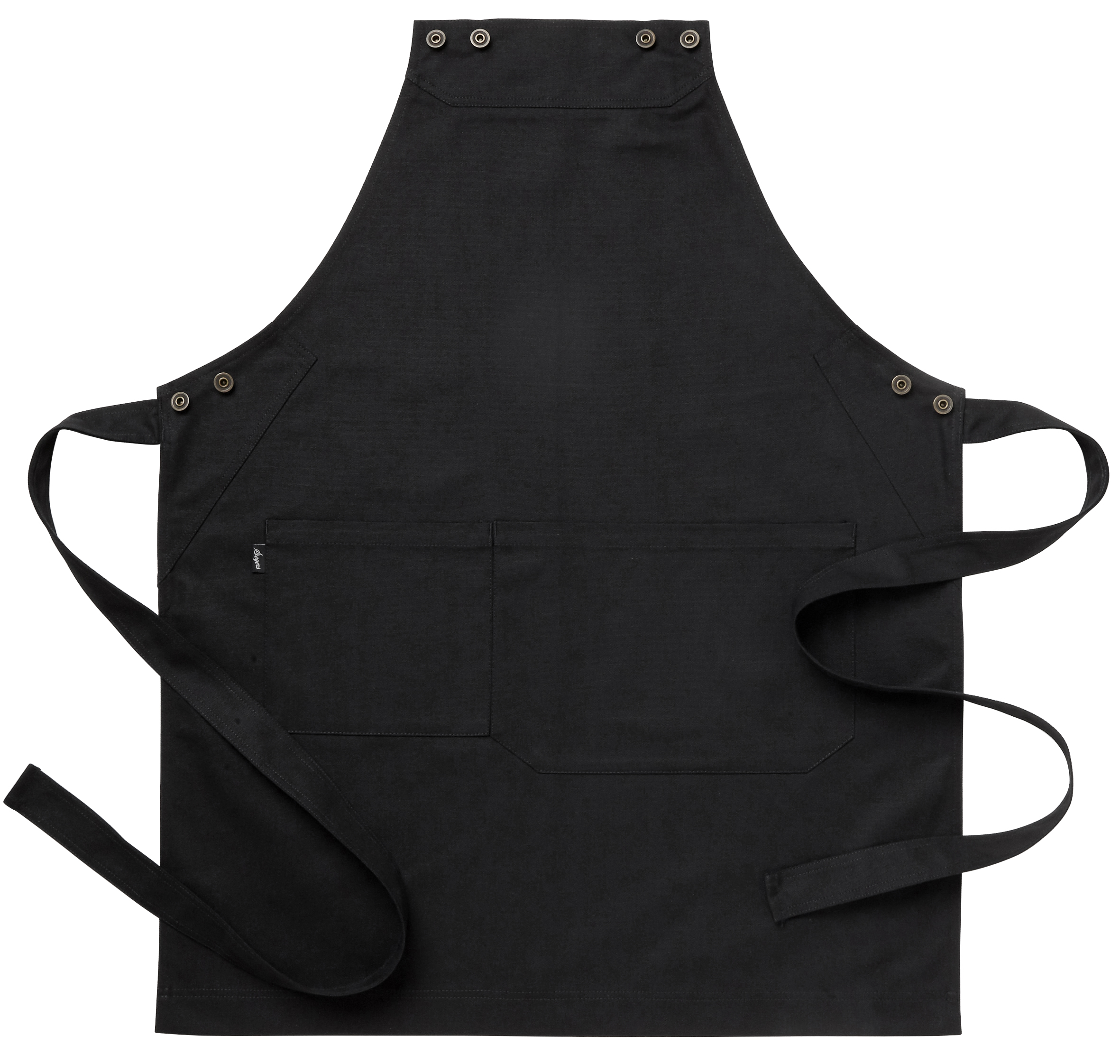 Bröstlappsförkläde 4078 Svart 75x90cm