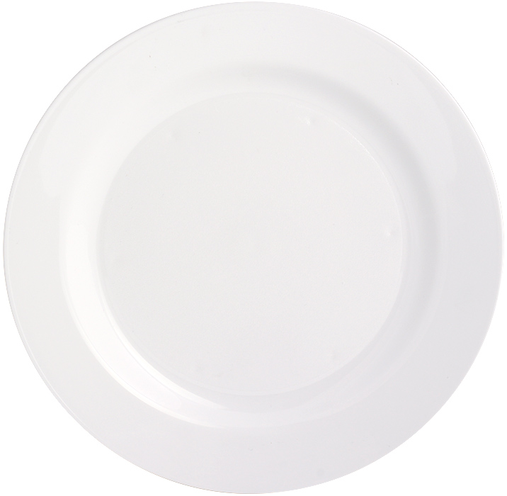Progress Tallrik Flat Bred Bräm PET-G Vit 
Ø23,5cm