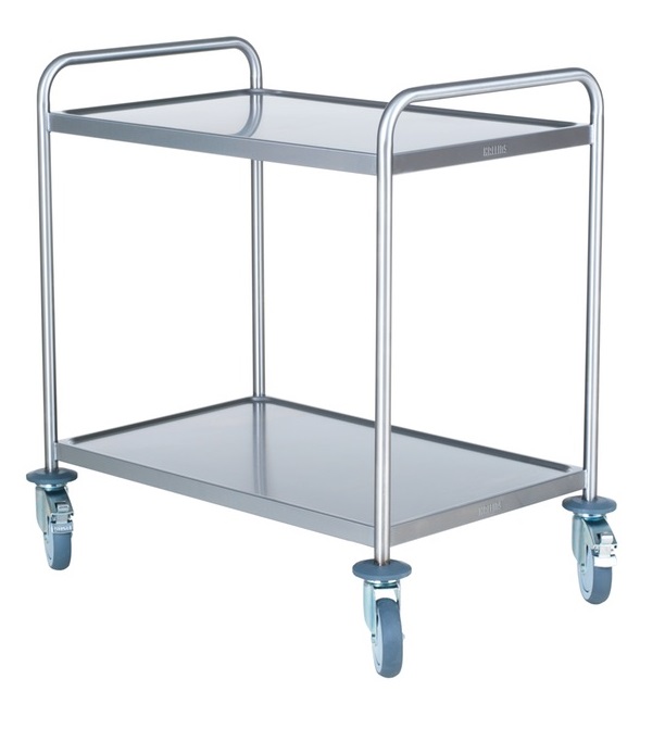 Storköksvagn 2 hyllor rostfri 90x55x90cm