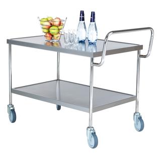 Bordsvagn rostfri 100x65x95cm