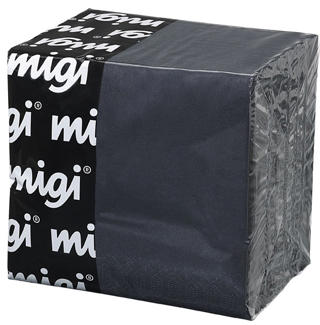 Servett 1/4-vikt 3-lag 24x24cm Svart