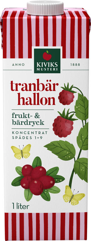 Tranbärsdryck med Hallon 1+9