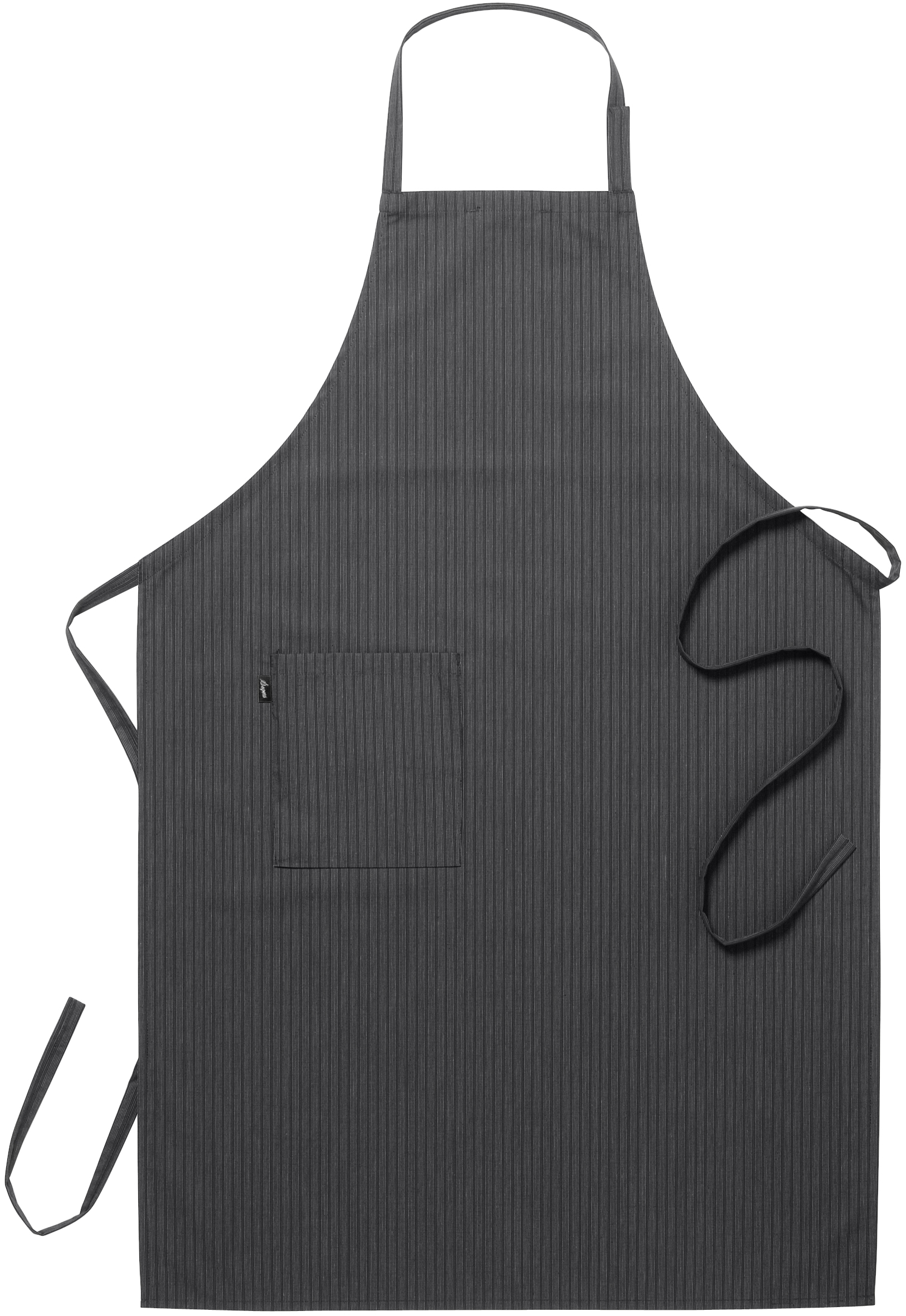 Bröstlappsförkläde 2337 Antracit Rand 75x110cm