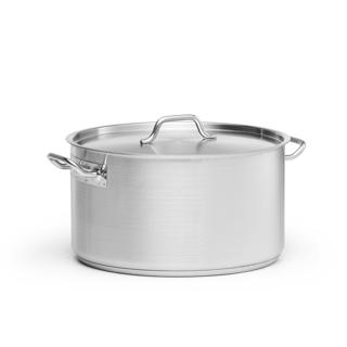 Kittel mellan med lock rostfri Ø40cm h22cm 27L