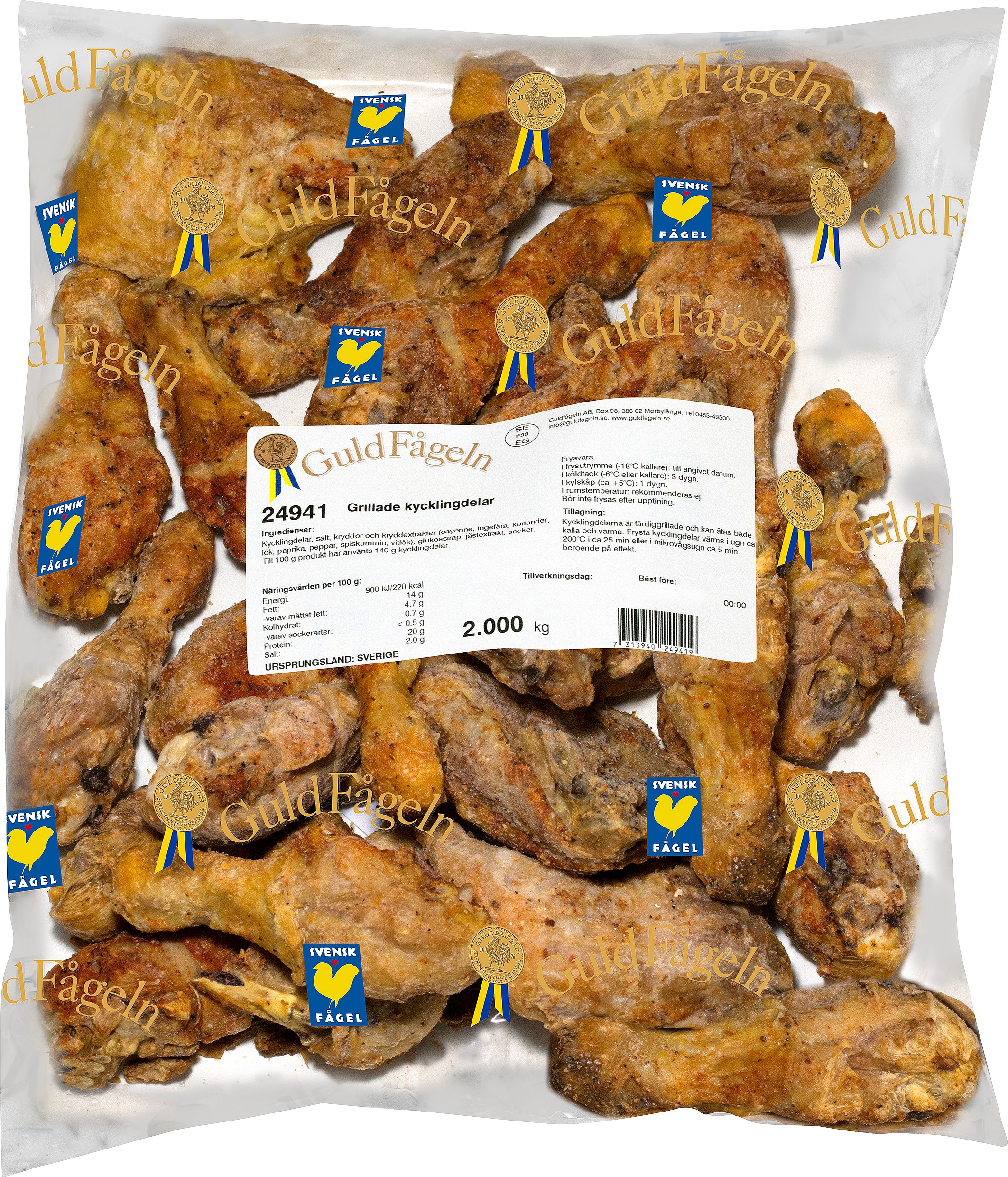 Kycklingdelar Grillade och Kryddade