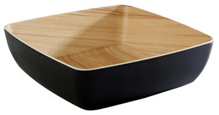 Frida Skål Melamin Svart/Trämönstrad
25x25x7,5cm 2,65L