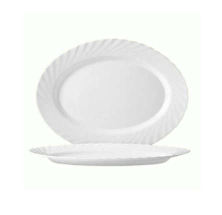 Trianon Fat Ovalt Opalglas 35cm