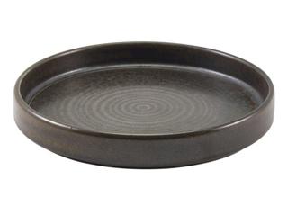 Terra tallrik flat hög kant svart Ø18cm
