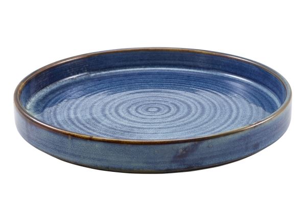 Terra tallrik flat hög kant blå Ø26cm