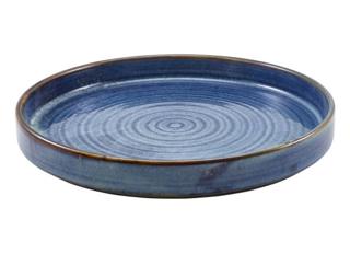 Terra tallrik flat hög kant blå Ø26cm