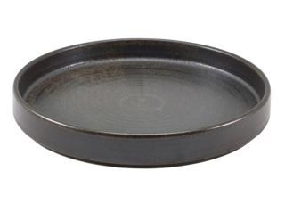 Terra tallrik flat hög kant svart Ø21cm
