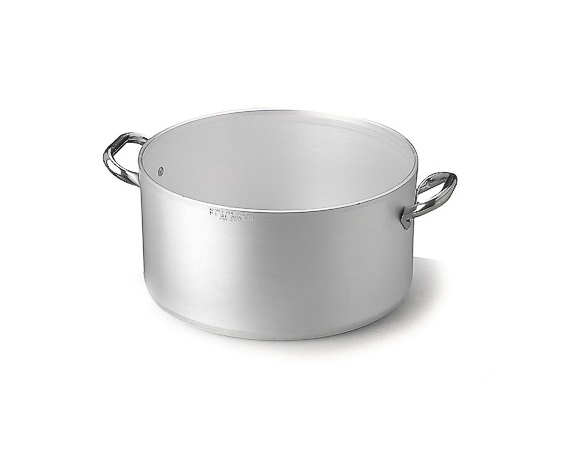 Kittel låg utan lock, 5 mm aluminium 
Ø32 cm h18 cm 12,5 L