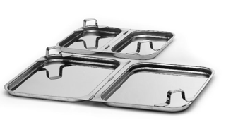 Lock med Gångjärn Rostfri GN 1/2