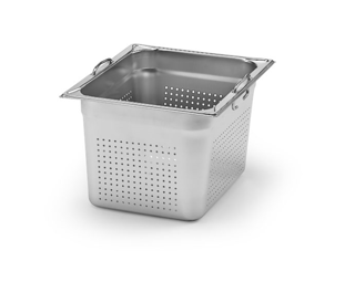 Kantin perforerad med handtag rostfri GN 1/2x200