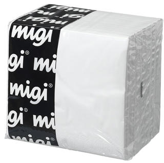 Servett 1/4-vikt 3-lag 24x24cm Vit