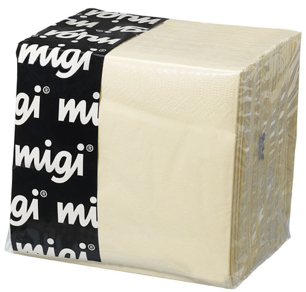 Servett 3-lag 40x40cm Vanilj