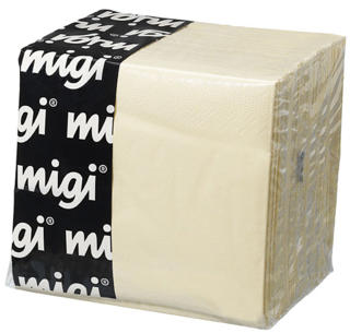 Servett 3-lag 40x40cm Vanilj