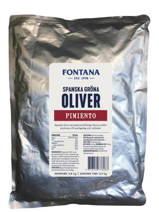 Gröna Oliver Pimiento i Påse