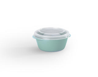 Rund burk turkos Ø11 h5,5cm 0,25L