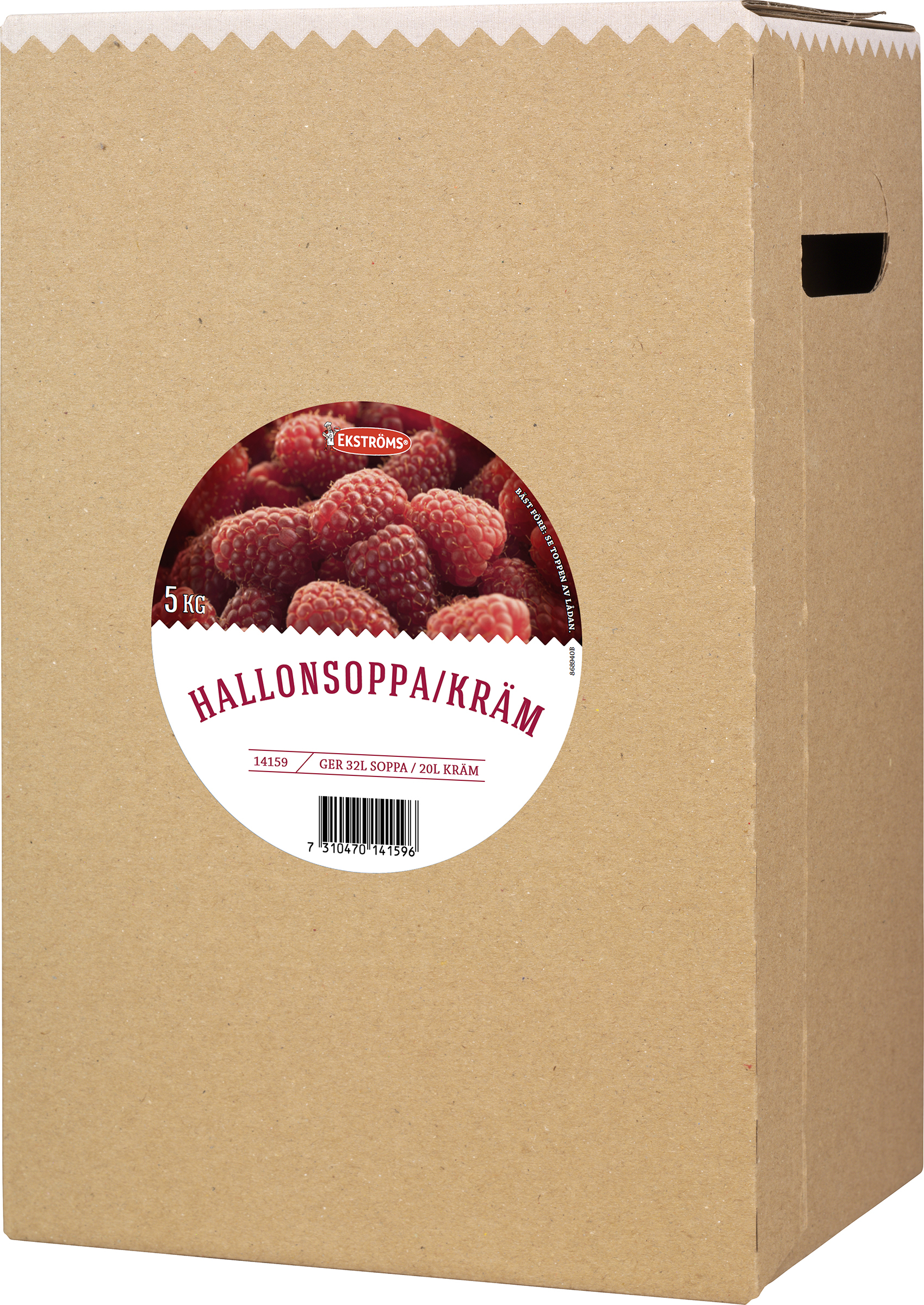 Hallonsoppa/Kräm Kallrörd