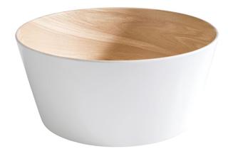 Frida Skål Melamin Vit/Trämönstrad Ø22cm
H10,5cm 2,2L
