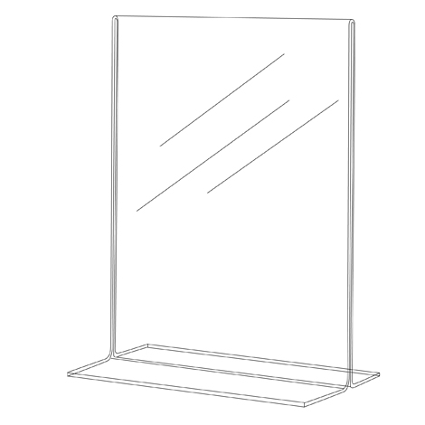 Plexiställ T A6 Vertikalt 2mm Transparent Plexi