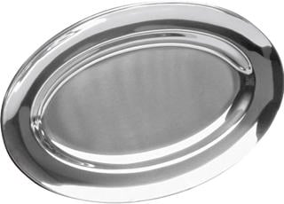 Fat oval omvikt kant rostfri 50x35cm