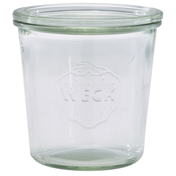 Glasburk med lock 58cl Ø10cm h10,5cm