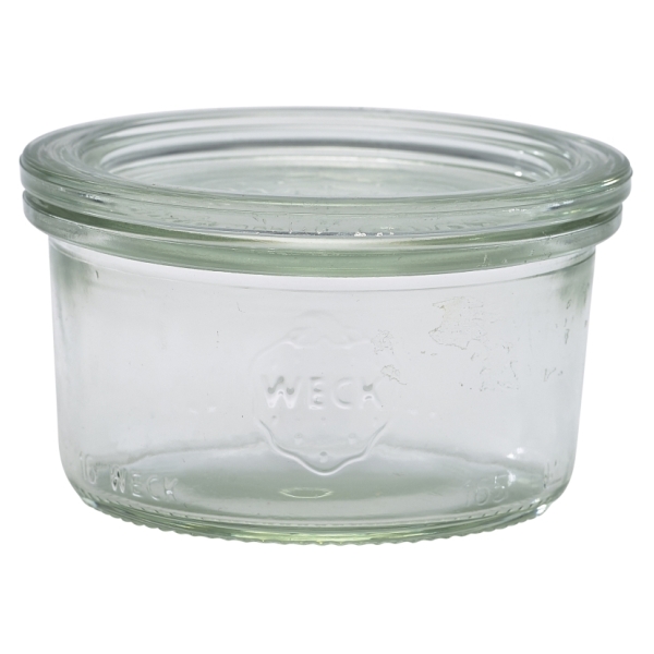 Glasburk med lock 16,5cl Ø8cm h4,5cm