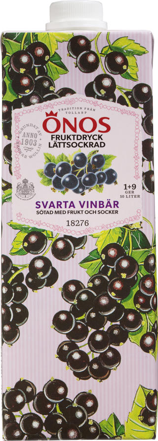 Fruktdryck Svartvinbär 1+9 Lättsockrad