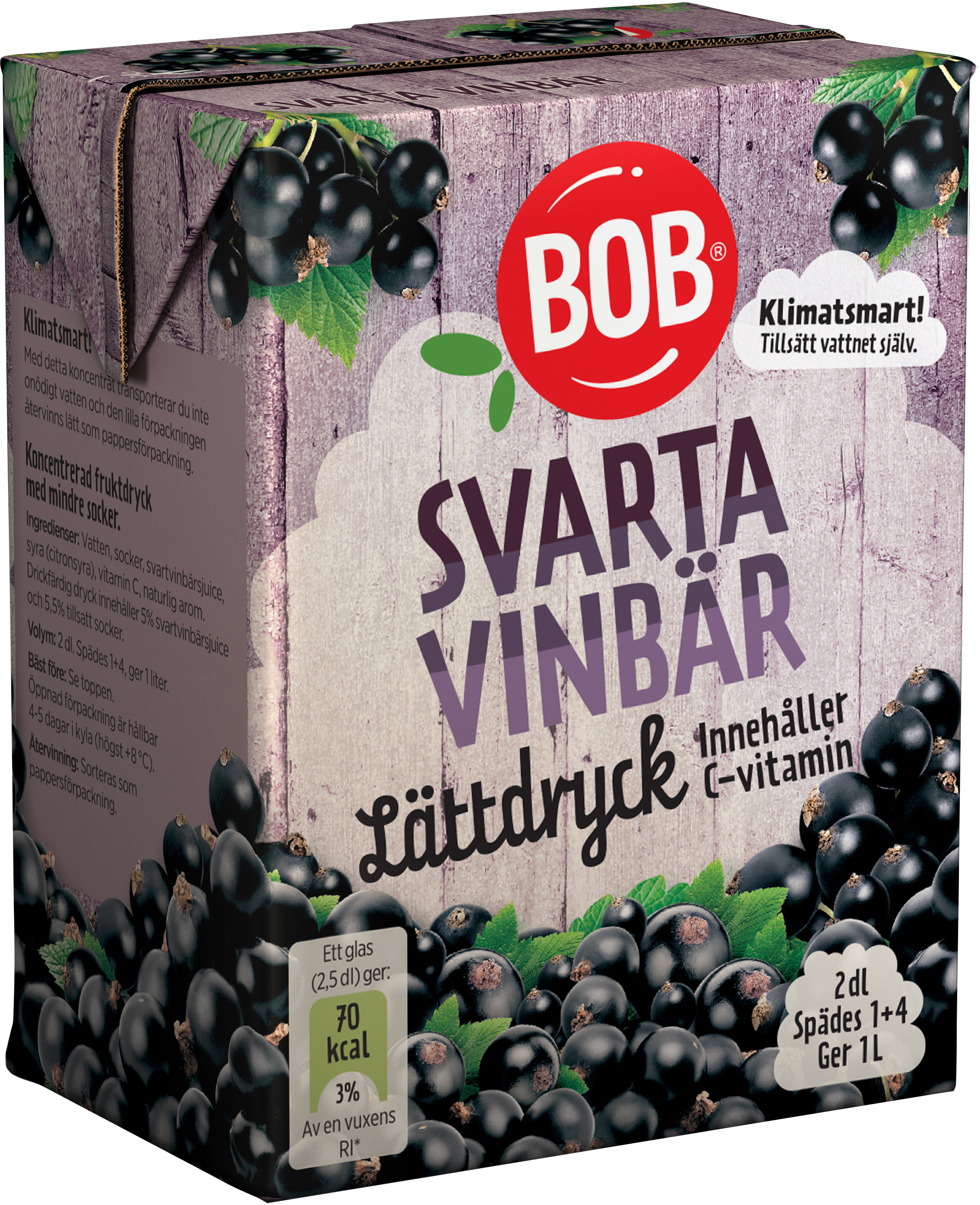 Lättdryck Svartvinbär 1+4