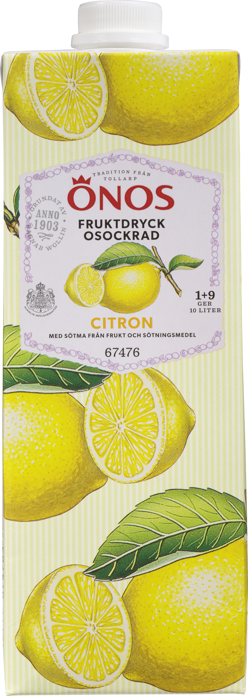 Fruktdryck Citron Osockrad 1+9