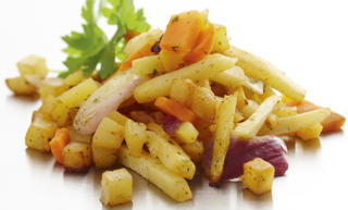 Vegetarisk Pytt med Rotfrukter_