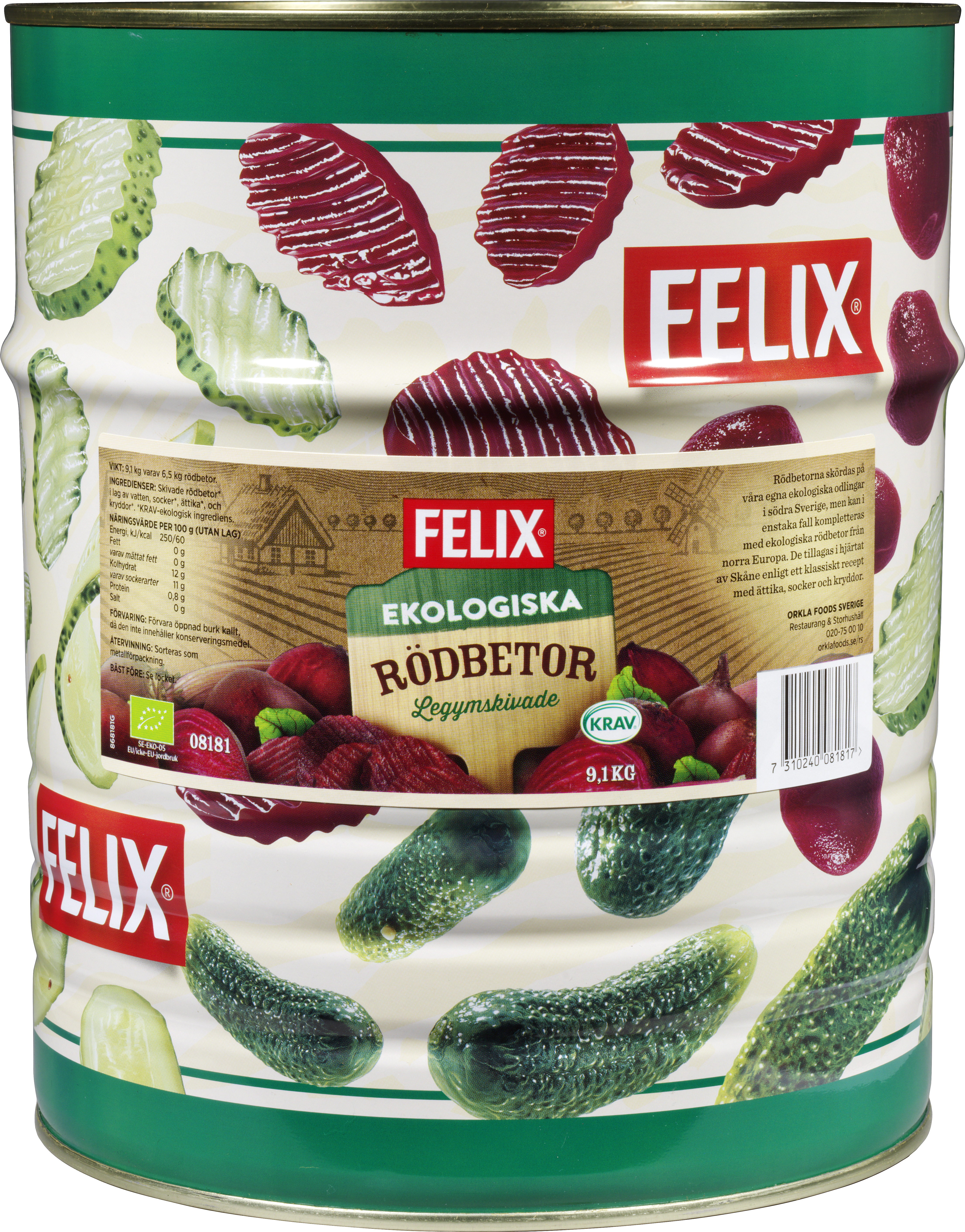 Rödbetor Skivade EKO KRAV