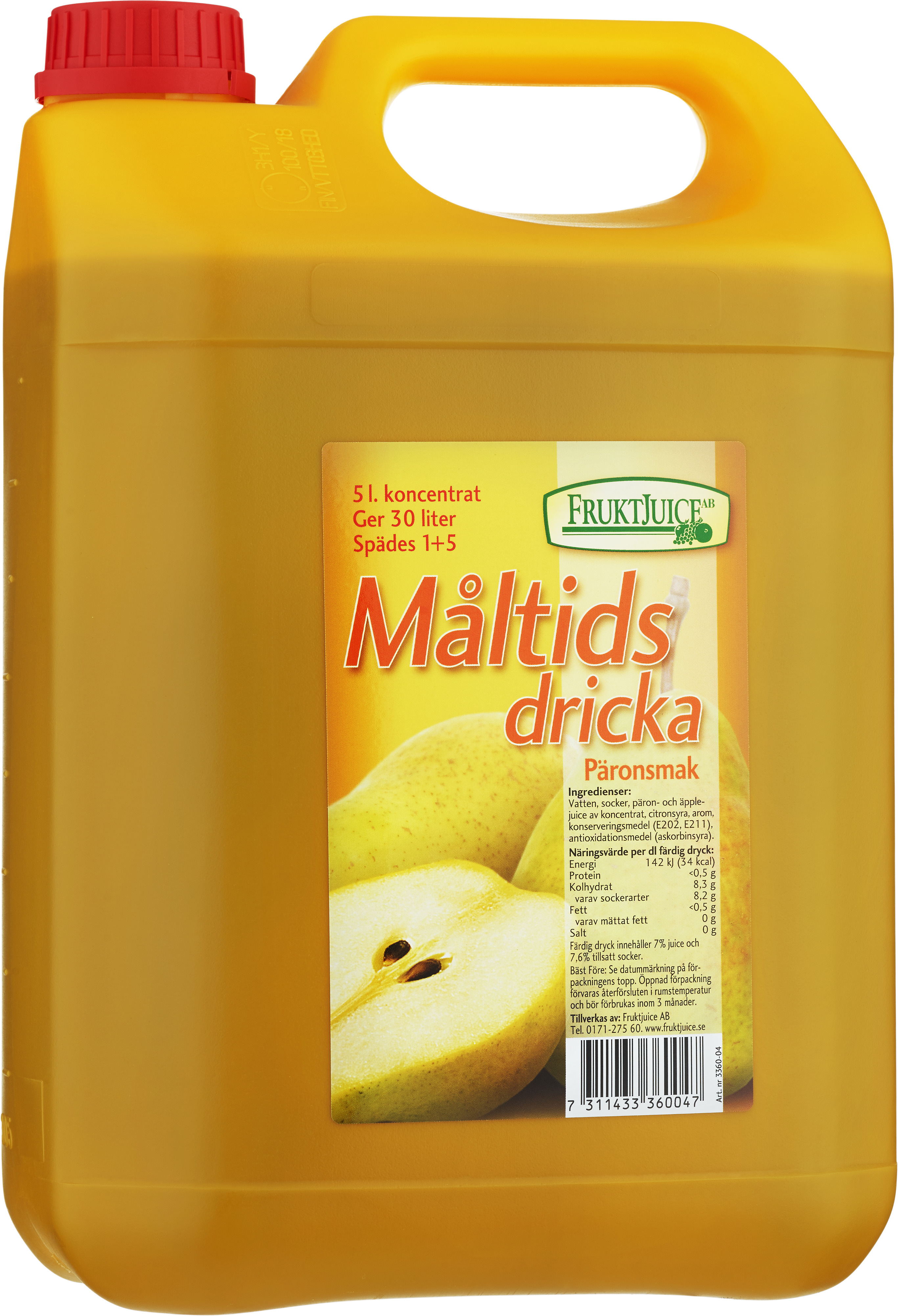 Måltidsdryck Päron 1+5