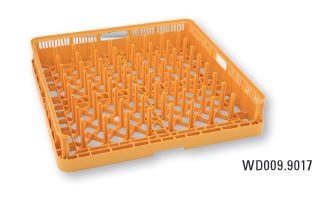 Diskkorg gul för stora brickor 50x50cm